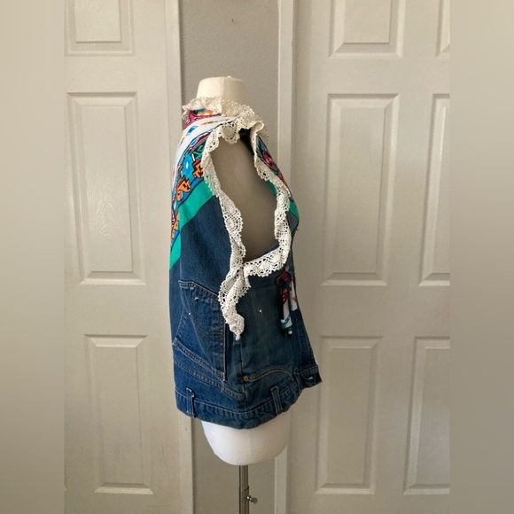 Repurposed Levis Jeans One Of A Kind Denim Vest - Picture 6 of 8